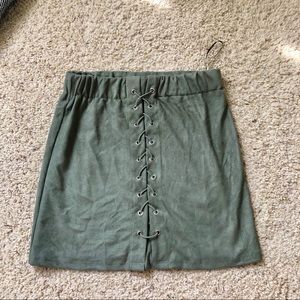 Suede skirt